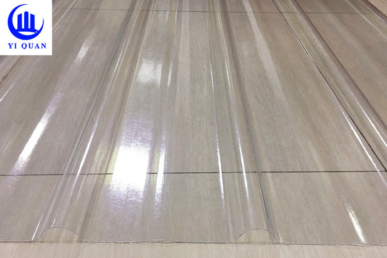 Skylight Anti UV FRP Transparent Roofing Tiles For Garden Warehouse Park