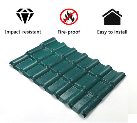Fireproof ASA Synthetic Resin Roof Tile 1050mm Width 5-Year Warranty