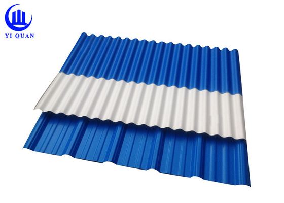 folhas trapezoidalmente do telhado da resistência de fogo das telhas de telhado do PVC da largura de 930mm