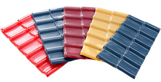 telhas de telhado impermeáveis da resistência de impacto de ASA Synthetic Resin Roof Sheet da onda de 160mm
