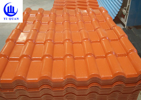 Passo resistente UV da telha de telhado 219mm da resina sintética para projetos de construção civil
