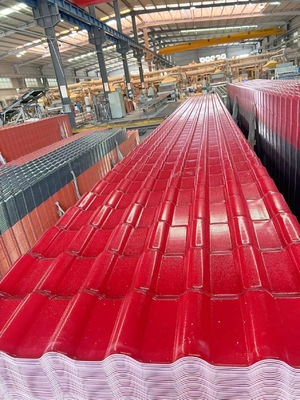 isolação térmica da resistência de ASA Synthetic Resin Tile Weather da onda de afastamento de 160mm