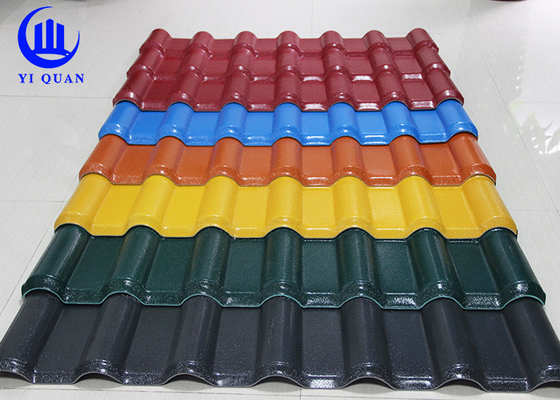 Telha de telhado fácil à prova de fogo da resina do PVC do ASA da instalação para o revestimento da parede da escola