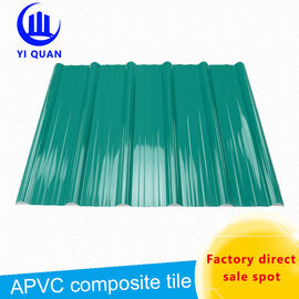 Telhas de telhado longas do Pvc do período 210mm do verde de BS4203 ASTM