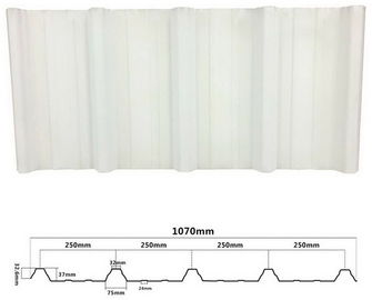 1070mm à prova de fogo telhas de telhado do PVC de 3 camadas para a exploração avícola